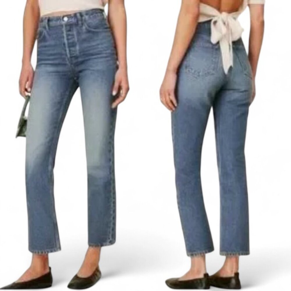 Reformation Hanna Mid Rise Jeans Blue Relaxed Straight 90s Vintage Fit Denim 26